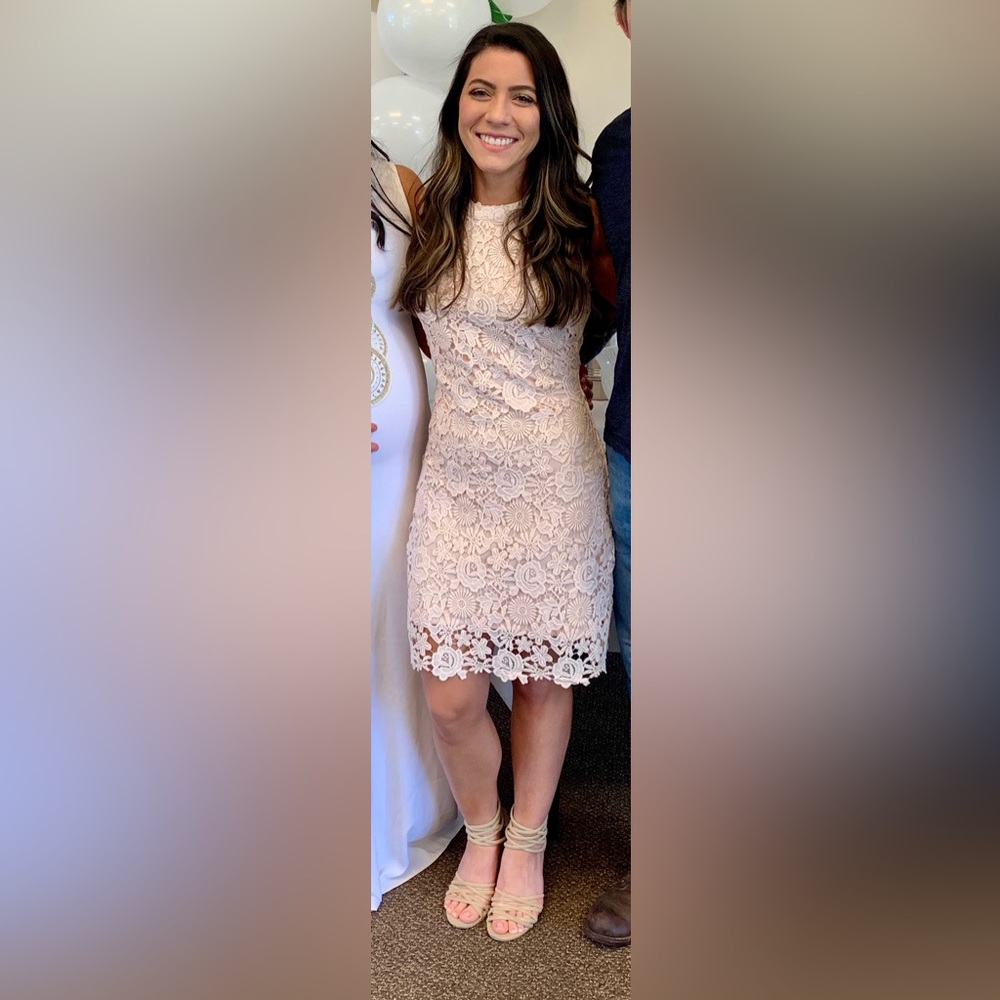 Lulu’s Blush Pink Lace Dress, Size S.